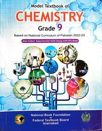 Federal Board Grade 9 Chemistry English-medium textbook cover for the 2026-2027 session